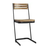chaise en métal gris 39x35.5 cm