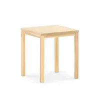 table de jardin en bois et céramique beige 65x65
