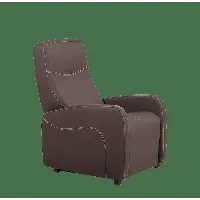 fauteuil relaxation - 1 moteur - simili / gris clair - alimentation filaire - made i