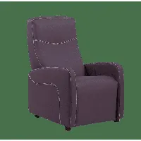 fauteuil relaxation - 1 moteur - microfibre / bleu canard - alimentation filaire - m