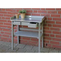 esschert design - table de jardinage surélevée grise