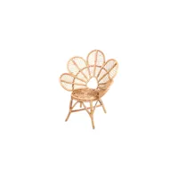 sunnydays - fauteuil en rotin tulipe 95x63x114cm - bois
