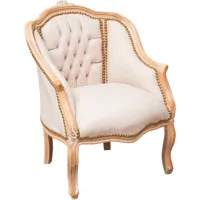 fauteuil baroque 63x80x57 cm fauteuil de salon rembourré chaises louis xvi fauteuil de chambre en velours de style français - blanc