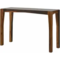 ancona 203 table console en bois de sheesham - laqué / marron foncé 120x42x80 - marron