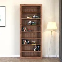 cotecosy - tagère bibliothèque axil l90cm pin massif foncé - bois foncé