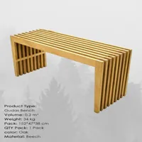 cotecosy - banc rectangulaire haka l150cm bois chêne clair - chêne clair