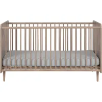 lit bébé à barreaux en bois effet chevron 70x140- lt70108 - bois naturel