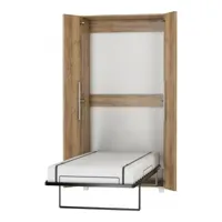 armoire lit escamotable vertical 90x200 cm or artisan avec porte lit rabattable lit mural todor