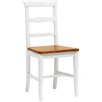 chaise en bois pour table de restaurant restaurant pizzeria cuisine agritourisme arte povera blanc et noyer l45xpr43xh92 cm made - blanc et noyer