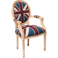 biscottini - fauteuil rembourré 101x58x56 cm chaise baroque fauteuil de salon chaise en bois fauteuils de chambre style louis xvi français