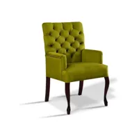 azura home design - fauteuil chesterfield martina vert