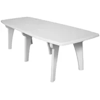 areta - table a rallonge lipari 2 - 180 x 250 x 90 cm - blanc