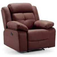 fauteuil de relaxation électrique nubuck chocolat pinya