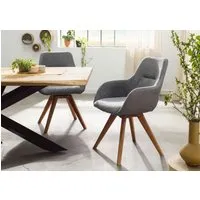 chaise pivotante en bois de chêne sauvage gris tacoma #10