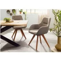 chaise pivotante en bois de chêne sauvage gris taupetacoma #12
