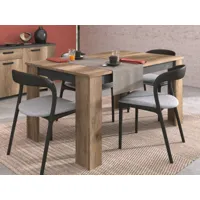 table repas extensible torbjorn 157 > 207 cm chêne authentic