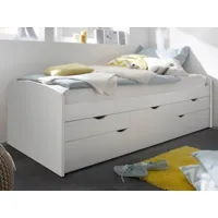 lit tessa 90x200 cm avec tiroirs et lit tiroir blanc