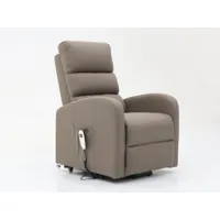 fauteuil relax électrique butato 1 place tissu taupe