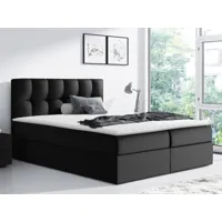 lit à ressorts rinna 160x200 cm noir