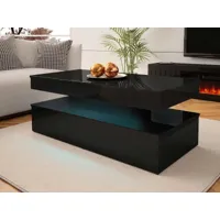 table basse rectangulaire lessie noir brillant