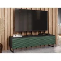 meuble tv-hifi deloni 3 portes vert
