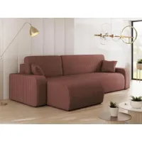 canapé lit mozart avec méridienne gauche rose