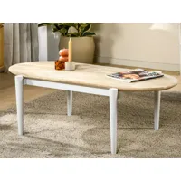 table basse ovale rokia 120 cm blanc