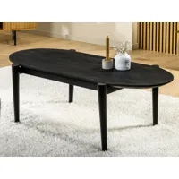 table basse ovale rokia 120 cm noir
