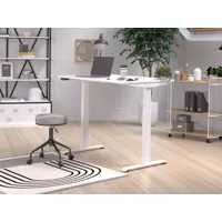 bureau à hauteur variable électrique jetlag 120 cm blanc