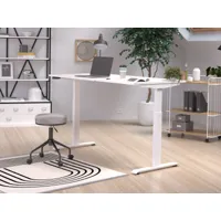 bureau à hauteur variable électrique jetlag 160 cm blanc