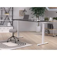bureau à hauteur variable électrique jetlag 180 cm graphite/blanc