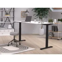 bureau à hauteur variable électrique jetlag 180 cm blanc/noir