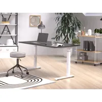 bureau à hauteur variable électrique robert 120 cm graphite/blanc