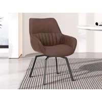 fauteuil pivotant burata brun