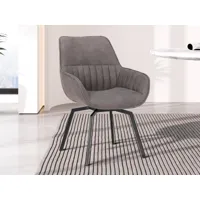 fauteuil pivotant burata gris