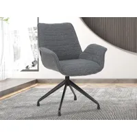 fauteuil pivotant amisa gris foncé
