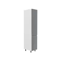 colonne de cuisine aspas 2 portes gauche 40 cm blanc/gris laqué