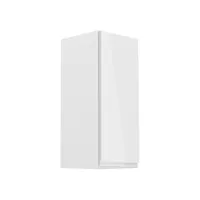 meuble haut cuisine aspas 1 porte gauche 30 cm blanc/blanc laqué