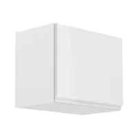 meuble haut cuisine aspas 1 porte battante 50 cm blanc/blanc laqué