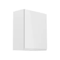 meuble haut cuisine aspas 1 porte gauche 60 cm blanc/blanc laqué