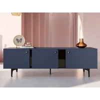meuble tv-hifi colorus 165 cm bleu