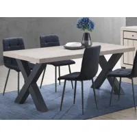 table repas rectangulaire archimede 190 cm chêne naturel/noir