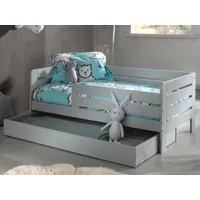 lit enfant doppler 70x140 cm gris avec tiroir