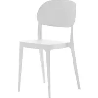 alma design set de 4 chaises amy (blanc - polypropylène)