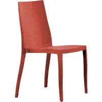 bonaldo set de 4 chaises pangea (rouge brique - polypropylène opaque)