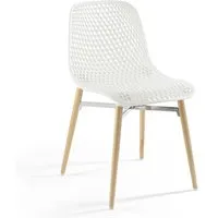 infiniti chaise next 4 legs (blanc - abs polypropylène / hêtre massif)
