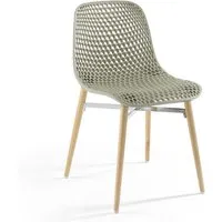 infiniti chaise next 4 legs (gris siliceux - abs polypropylène / hêtre massif)