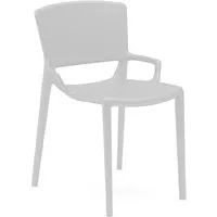 infiniti set de 4 chaises fiorellina (blanc - polypropylène)