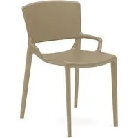 infiniti set de 4 chaises fiorellina (sable - polypropylène)