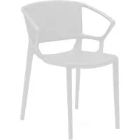 infiniti set de 4 fauteuils fiorellina (blanc - polypropylène)